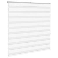 VidaXL Zebra rolgordijn 150x150 cm stofbreedte 145,9cm polyester wit - thumbnail