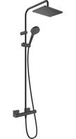 Hansgrohe Regendouche set Vernis Shape Showerpipe 230 1 Jet met Douchethermostaat Mat Zwart - thumbnail