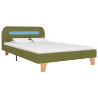 vidaXL Bedframe met LED stof groen 120x200 cm - thumbnail