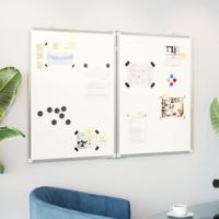 VidaXL Whiteboard magnetisch inklapbaar 120x100x1,7 cm aluminium - thumbnail