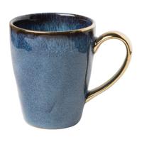 Mok met gouden oortje - blauw - 250 ml - thumbnail