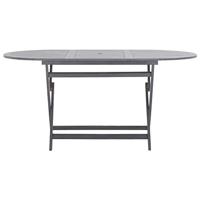 Tuintafel inklapbaar 160x85x75 cm massief acaciahout - thumbnail