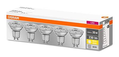 OSRAM HOMELIGHTING 4058075157941 LED-lamp Energielabel F (A - G) GU10 Reflector 2.6 W = 35 W Warmwit (Ø x h) 50 mm x 50 mm 5 stuk(s) OSRAM HOMELIGHTING 4058075157941 LED-lamp Energielabel F (A - G) GU10 Reflector 2.6 W = 35 W Warmwit (Ø x h) 50 mm x 50 mm 5 stuk(s)