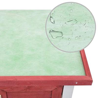 VidaXL Konijnenhok voor buiten met 4 deuren hout rood