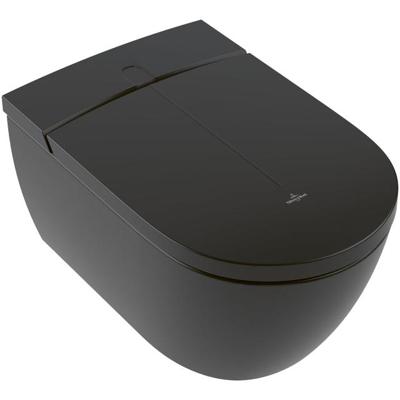 Villeroy & Boch Viclean I100 Douche WC - spoelrandloos - directflush - CeramicPlus - Pure black (mat zwart) v0e100r7 Villeroy & Boch Viclean I100 Douche WC - spoelrandloos - directflush - CeramicPlus - Pure black (mat zwart) v0e100r7