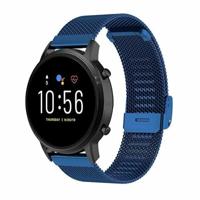 By Qubix - Compatible met Garmin Venu 3s / Vivoactive 4s / Venu 2s / Vivomove 3s / Forerunner 255s - Milanese bandje met klemsluiting - Donkerblauw - Compatible Garmin bandje - thumbnail
