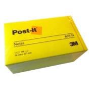 Memoblok Post-it 655 76x127mm 100 vel per blok neon geel - thumbnail