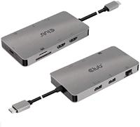 CLUB3D CSV-1593 interface hub USB 3.2 Gen 1 (3.1 Gen 1) Type-C 16200 Mbit/s Metallic - thumbnail