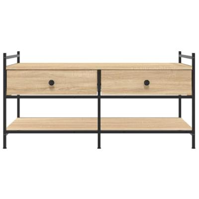 Salontafel 99x50x50 cm bewerkt hout sonoma eikenkleurig
