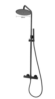 Best Design Regendouche set Black Pary Opbouw Thermostaat Messing Ø 30 cm Mat Zwart Best Design Regendouche set Black Pary Opbouw Thermostaat Messing Ø 30 cm Mat Zwart