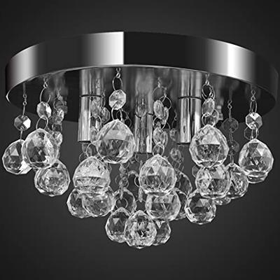 VidaXL Plafondlamp kroonluchterontwerp kristal chroom