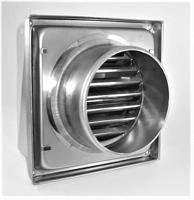 Nedco buitenrooster rvs schuine kap aansluitdiameter 150 mm - thumbnail