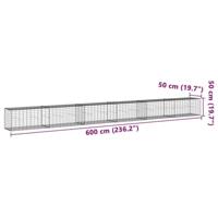 Schanskorf 600x50x50 cm gegalvaniseerd ijzer zilverkleurig - thumbnail