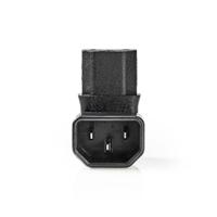 Nedis Verlengstekker | IEC-320-C13 | IEC-320-C14 | 90° Gehoekt | Vernikkeld | PVC | Zwart | Doos | 1 Stuks - CEGB1190BK - thumbnail