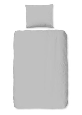 Good Morning Dekbedovertrek "uni dessin" - Grijs - (140x200/220 cm) - Katoen Good Morning Dekbedovertrek "uni dessin" - Grijs - (140x200/220 cm) - Katoen