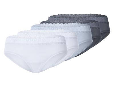 esmara 5 dames hipsters (M (40/42), Blauw/wit)