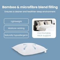 VidaXL Hoofdkussen met kussen 2 pcs wit 60 x 60 cm katoen - thumbnail