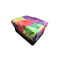 Fietskrat Fietsmand Hoes Medium Blocks - thumbnail