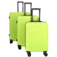 Enrico Benetti Louisville kofferset driedelig-Lime green - thumbnail