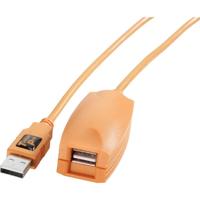 Tether Tools CU1917 USB-kabel USB 2.0 USB-A stekker, USB-A bus 5.00 m Oranje Actief met signaalversterking - thumbnail