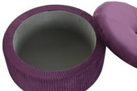 Voetensteun DKD Home Decor Polyester MDF Bordeaux (70 x 70 x 28 cm) - thumbnail