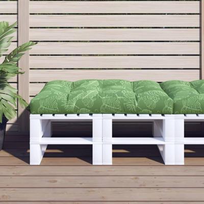 VidaXL Palletkussen bladpatroon 120x80x12 cm stof