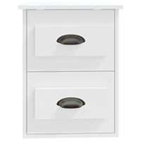 Nachtkastje wandgemonteerd 41,5x36x53 cm wit - thumbnail