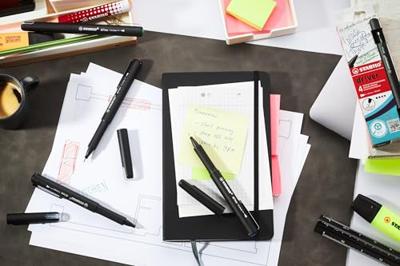 Fineliner STABILO dr!ver fijn zwart | 5 stuks