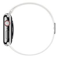 By Qubix - Elastische Solo Loop bandje - Wit - Compatible met Apple Watch 38mm / 40mm / 41mm / 42mm - Compatible Apple watch bandjes - thumbnail