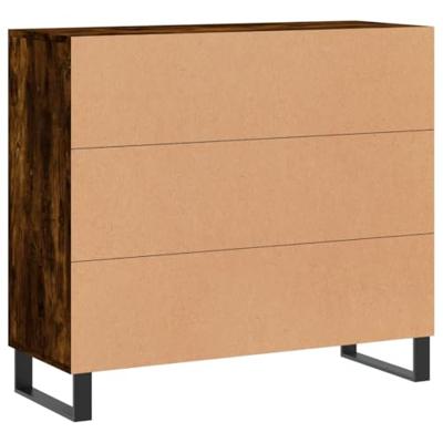 Dressoir 90x34x80 cm bewerkt hout gerookt eikenkleurig Dressoir 90x34x80 cm bewerkt hout gerookt eikenkleurig