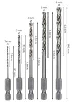 Bosch Accessories 2608595517 HSS Metaal-spiraalboorset 5-delig 2 mm, 3 mm, 4 mm, 5 mm, 6 mm Geslepen DIN 338 1/4 (6.3 mm) 1 set(s) - thumbnail