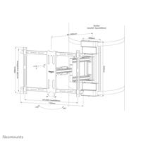 Neomounts WL40S-910BL16 TV-kolomsteun Uittrekbaar, Kantelbaar 101,6 cm (40) - 177,8 cm (70) Uittrekbaar, Kantelbaar, Zwenkbaar, Roteerbaar - thumbnail