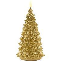 LED Kaars wax everlands kunstkerstboom goud 9,5x20cm - thumbnail