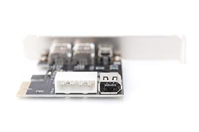 Digitus DS-30201-5 3 + 1 poorten FireWire 400-controllerkaart FireWire 400 PCIe Digitus DS-30201-5 3 + 1 poorten FireWire 400-controllerkaart FireWire 400 PCIe