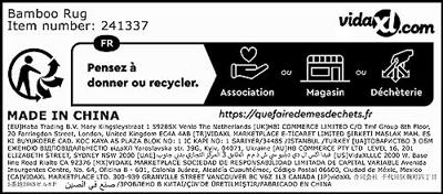 VidaXL Tapijt rechthoekig 80x200 cm bamboe bruin