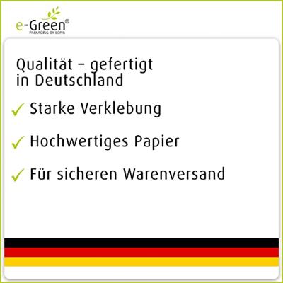 e-Green enveloppen met blokbodem, ft 350 x 250 x 50 + 96 mm, doos van 250 stuks