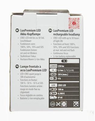 Brennenstuhl LuxPremium Led-hoofdlamp, met verwisselbare accu en rood licht Brennenstuhl LuxPremium Led-hoofdlamp, met verwisselbare accu en rood licht