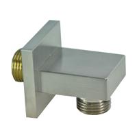 Wandaansluitbocht vierkant 1/2" geborsteld staal - thumbnail