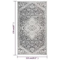 VidaXL Buitenkleed platgeweven 115x170 cm lichtgrijs - thumbnail