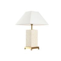 Bureaulamp Home ESPRIT Wit Beige Gouden 50 W 220 V - thumbnail