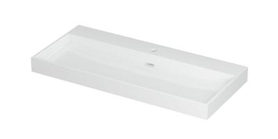 INK Urban Wastafel Porselein met 1 Kraangat - 1000x450x80 mm - Glans Wit