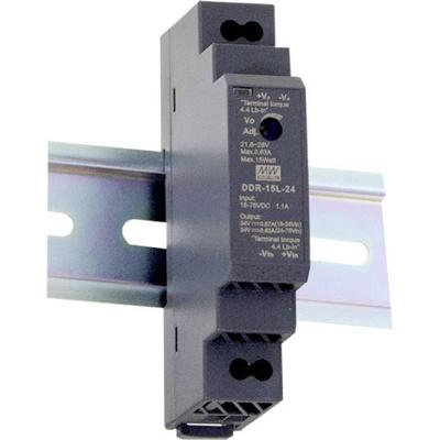 MEAN WELL DDR-15G-24 DIN-rail DC/DC-converter 24 V/DC 0.63 A 15 W Aantal uitgangen:1 x Inhoud 1 stuk(s)