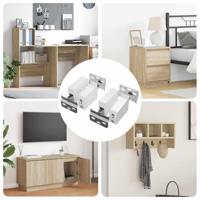 Kast Hangbeugel 2 pcs Wit 70 x 46 x 19 mm Ijzer en Plastic - thumbnail