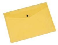 Q-CONNECT documentenmap, A4, transparante PP, drukknopsluiting, geel - thumbnail