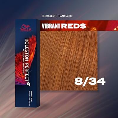 Wella Professionals Koleston Perfect Me+ Permanent Creme Colour 8/34 Light Blonde Golden Red 60ml