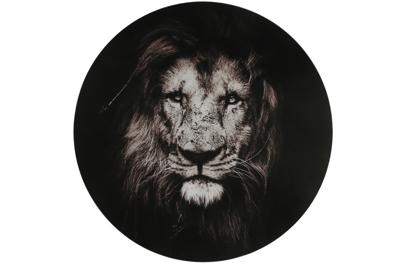Schilderij Leeuw rond L zwart/wit-L0,4B60H60CM