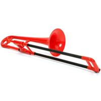 Jiggs pBone Mini Red Eb-trombone met hoes - thumbnail