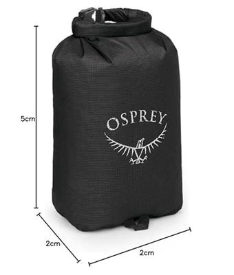 Osprey Ultralight Dry Sack 6 Opbergzak Black 6L Osprey Ultralight Dry Sack 6 Opbergzak Black 6L