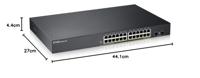 Zyxel 24-poorts Gigabit PoE-switch |Smart managed| Rekmontage |24 PoE+-poorten met 170 Watt totaal vermogen en 2 SFP-poorten| VLAN, IGMP, QoS| Levenslange garantie [GS1900-24HPv2] - thumbnail
