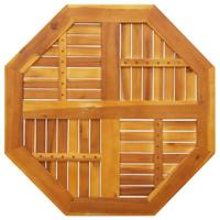 Tafelblad achthoekig 80x80x2,2 cm massief acaciahout - thumbnail